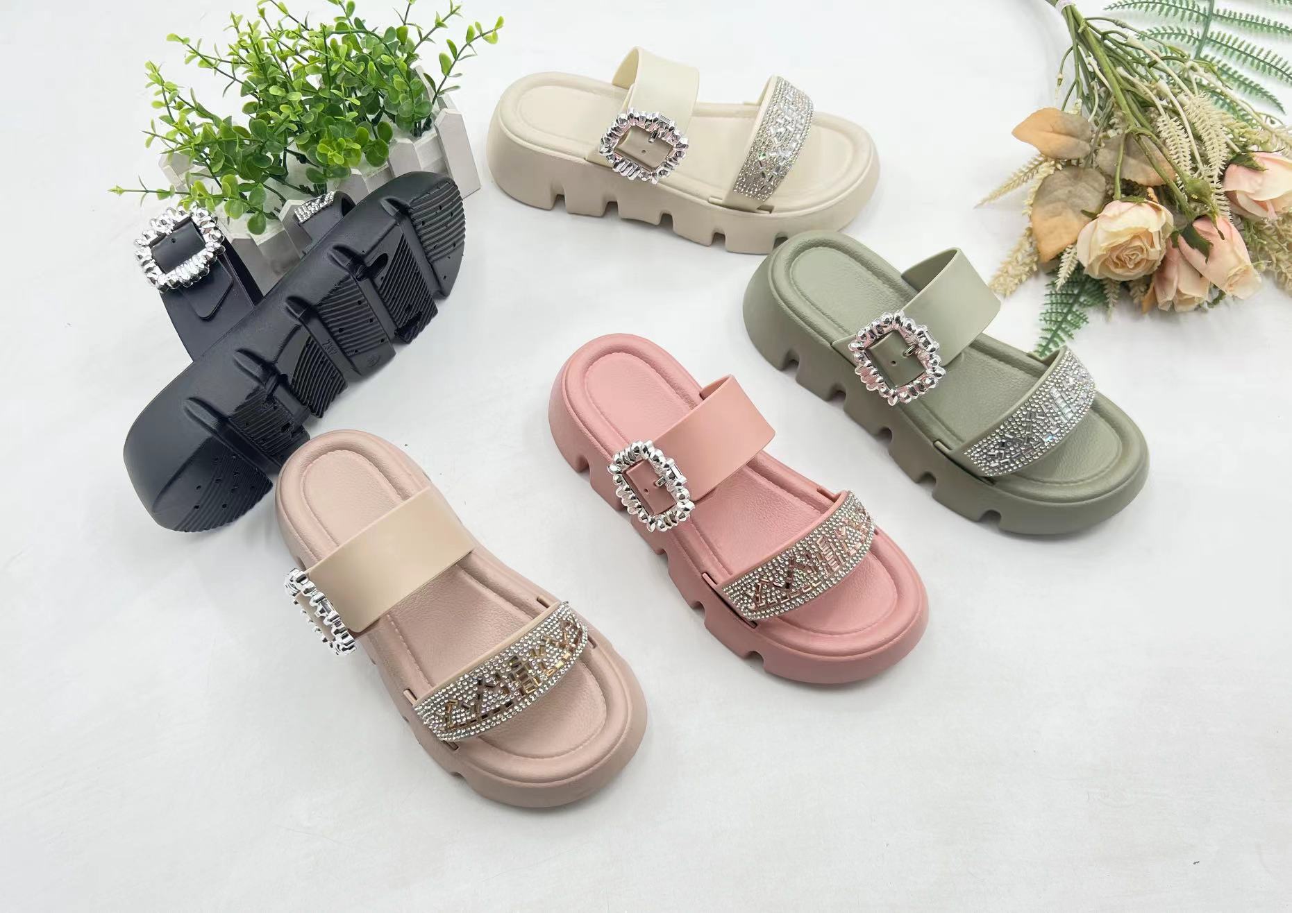 Custom Flat Slide Designer Sandals Women Shoes Ladies Slides Slippers