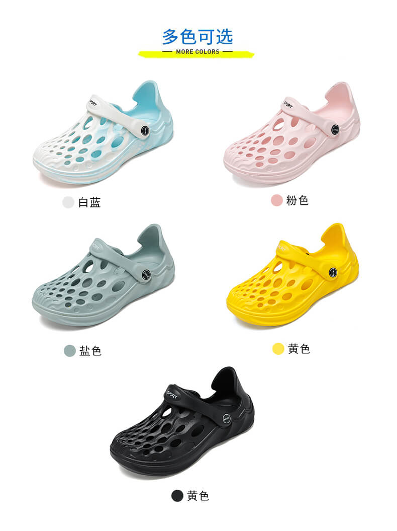 Customized Light Weight Hard-wearing Fashion Comfortable Flat Hole Clogs Casual Slipper