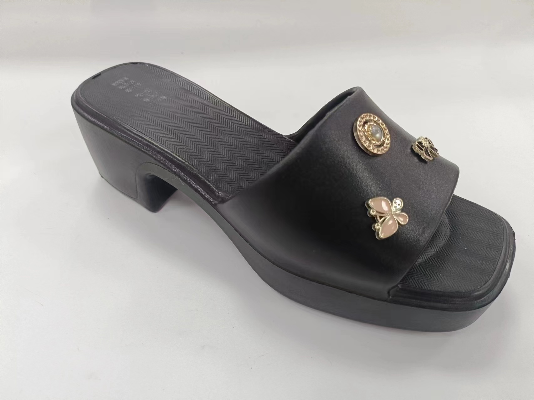 Customized High Heel Wedge Slide Fashion Sandals for Ladies Women Color Slippers