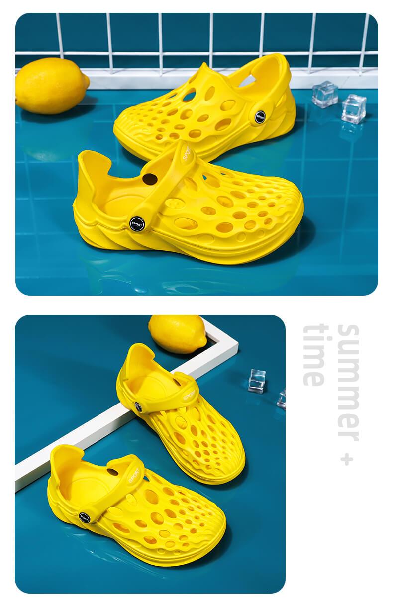 Customized Light Weight Hard-wearing Fashion Comfortable Flat Hole Clogs Casual Slipper