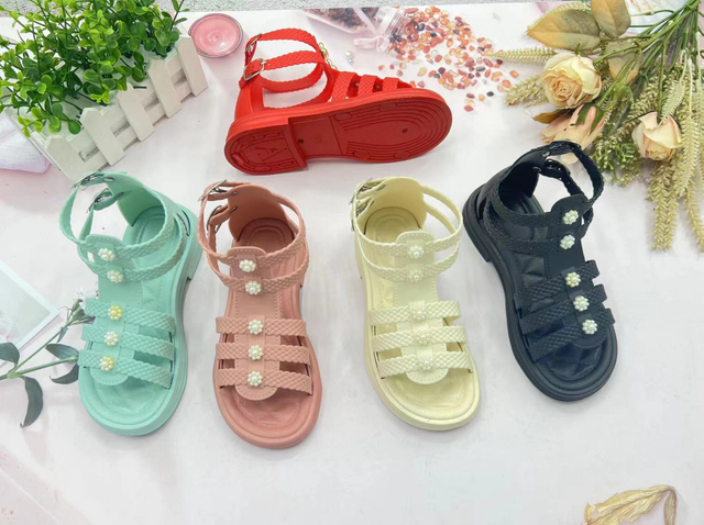 Summer Girl Beach Sandals Baby Toddler Casual Shoe Kids Pvc Princess Sandals 