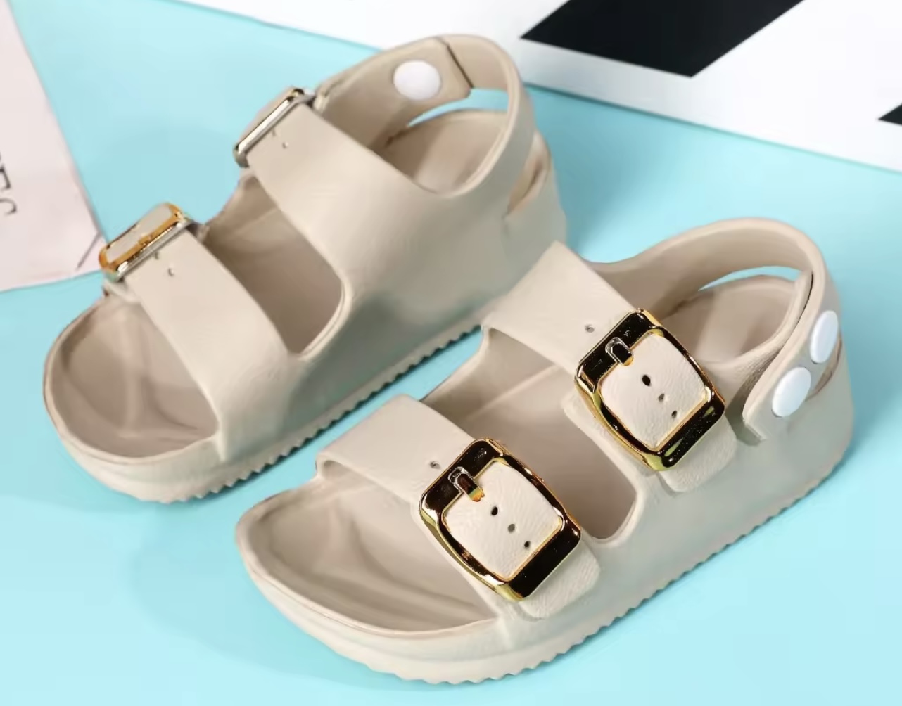 OEM Durable Double Buckle Eva Beach Outdoor Sandals For Kids