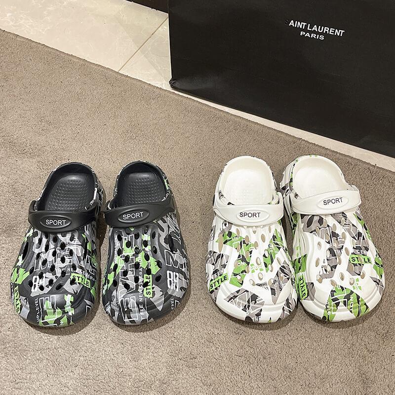 Personality Fashion DIY Design Tie Dye Garden Shoe Platform EVA Clogs