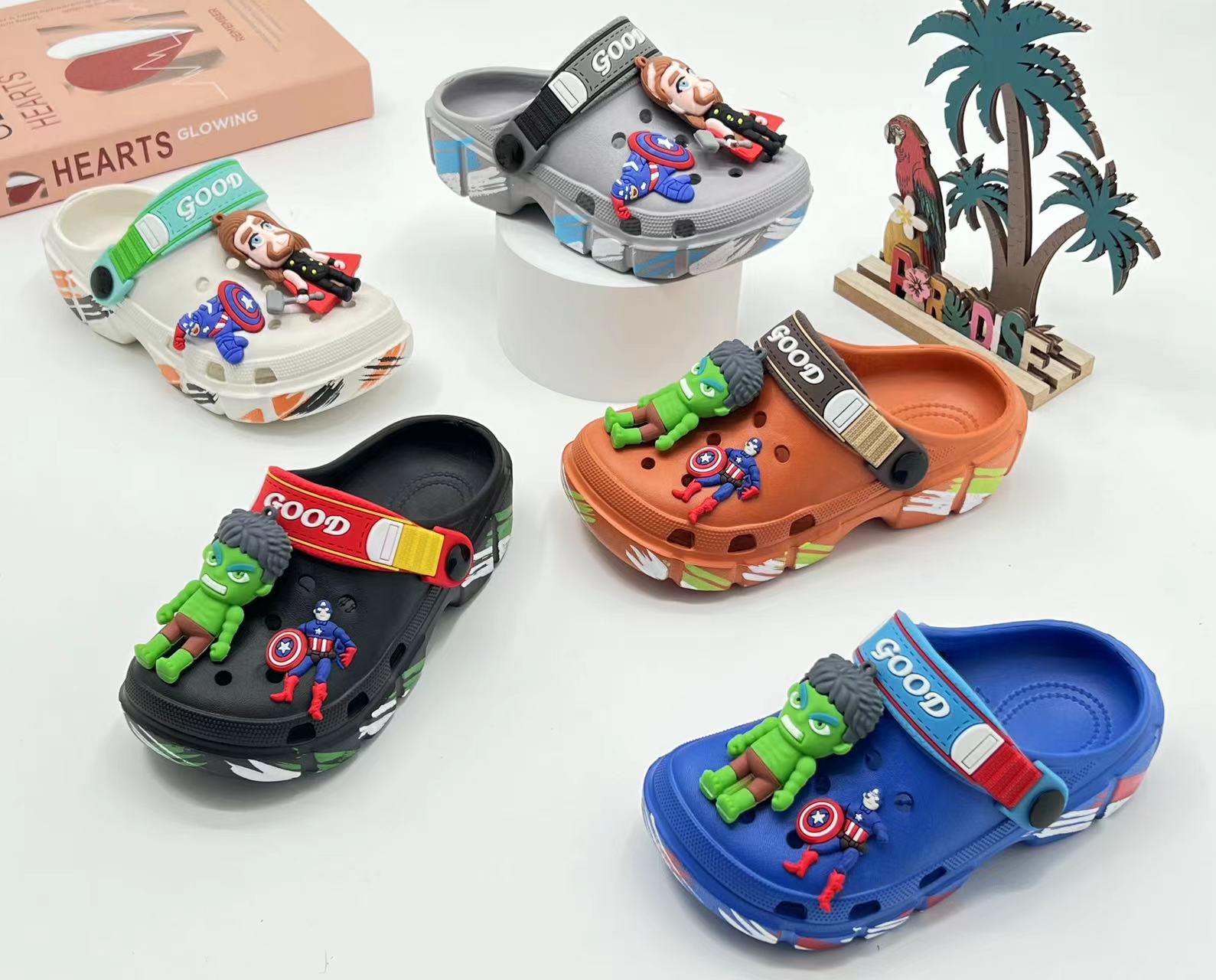 Customized Fashion Charms Cute Summer Slipper Kids EVA Garden Clogs