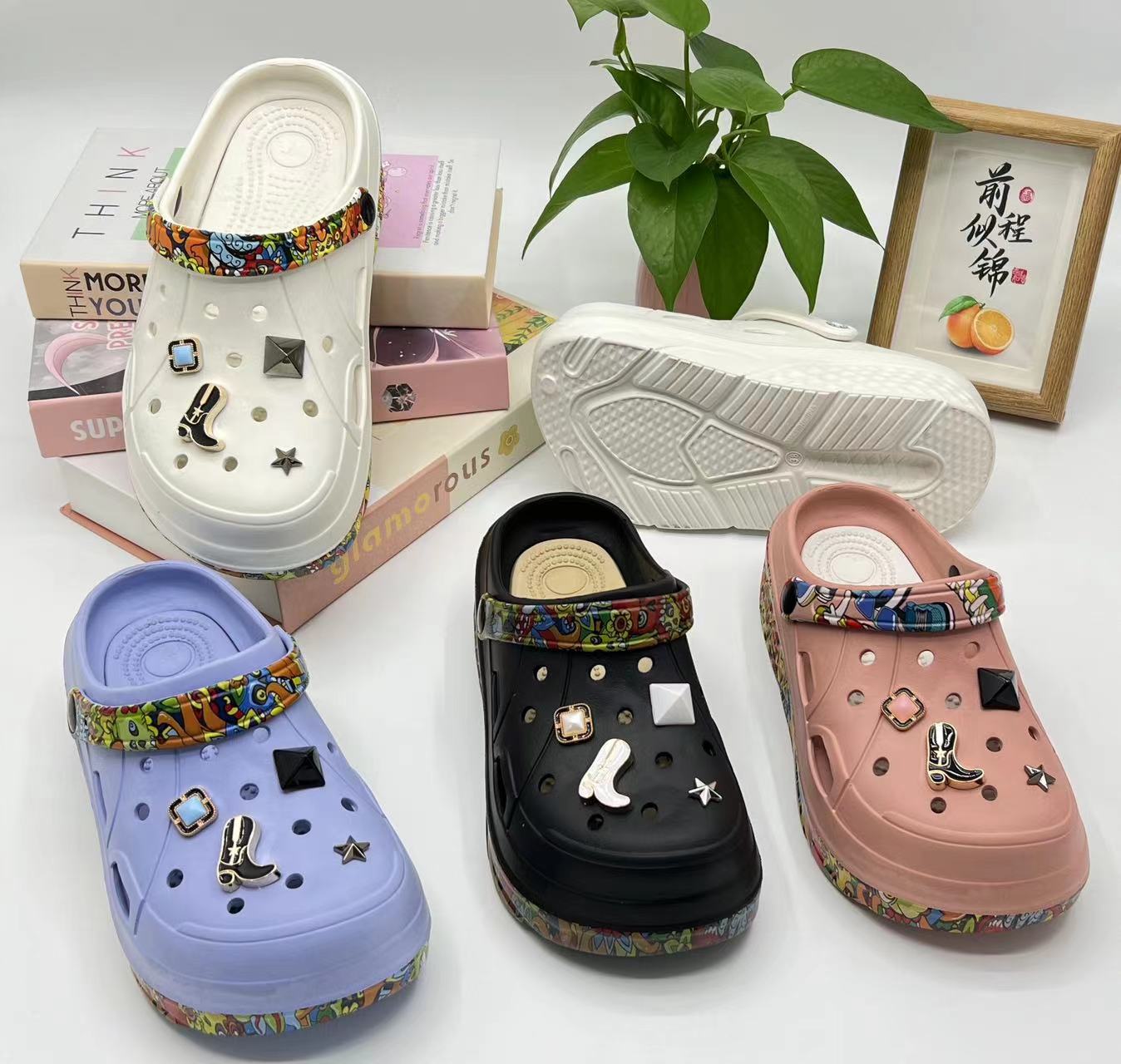 Customized Sandals Shoes Colorful Hole Shoes Men EVA Garden Clogs
