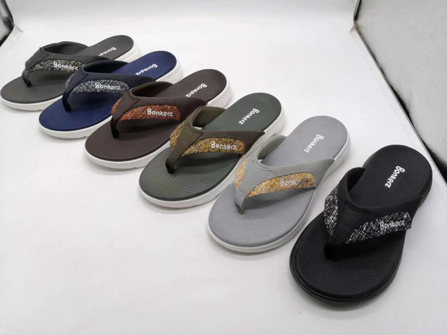 Customized Logo EVA Casual Flat Shoes Mens PVC Flip Flops