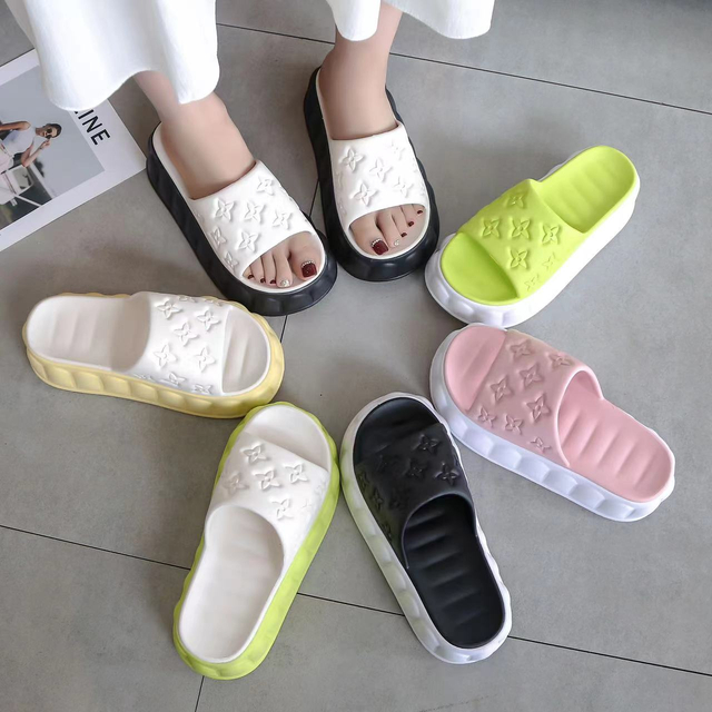  Customized EVA Soft Slides Platform Thick Bottom Outdoor Summer Slippers 