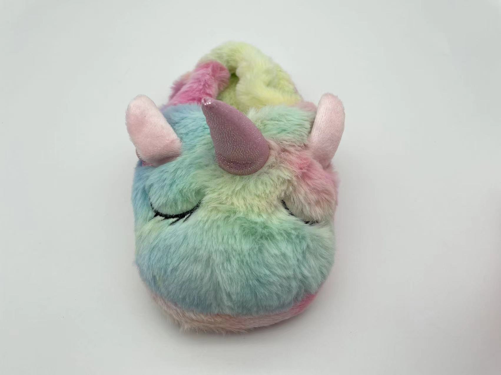 OEM Comfortable Warm Slippers Winter Colorful Plush Fluffy Indoor Soft Fur Slippers 