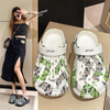 Personality Fashion DIY Design Tie Dye Garden Shoe Platform EVA Clogs