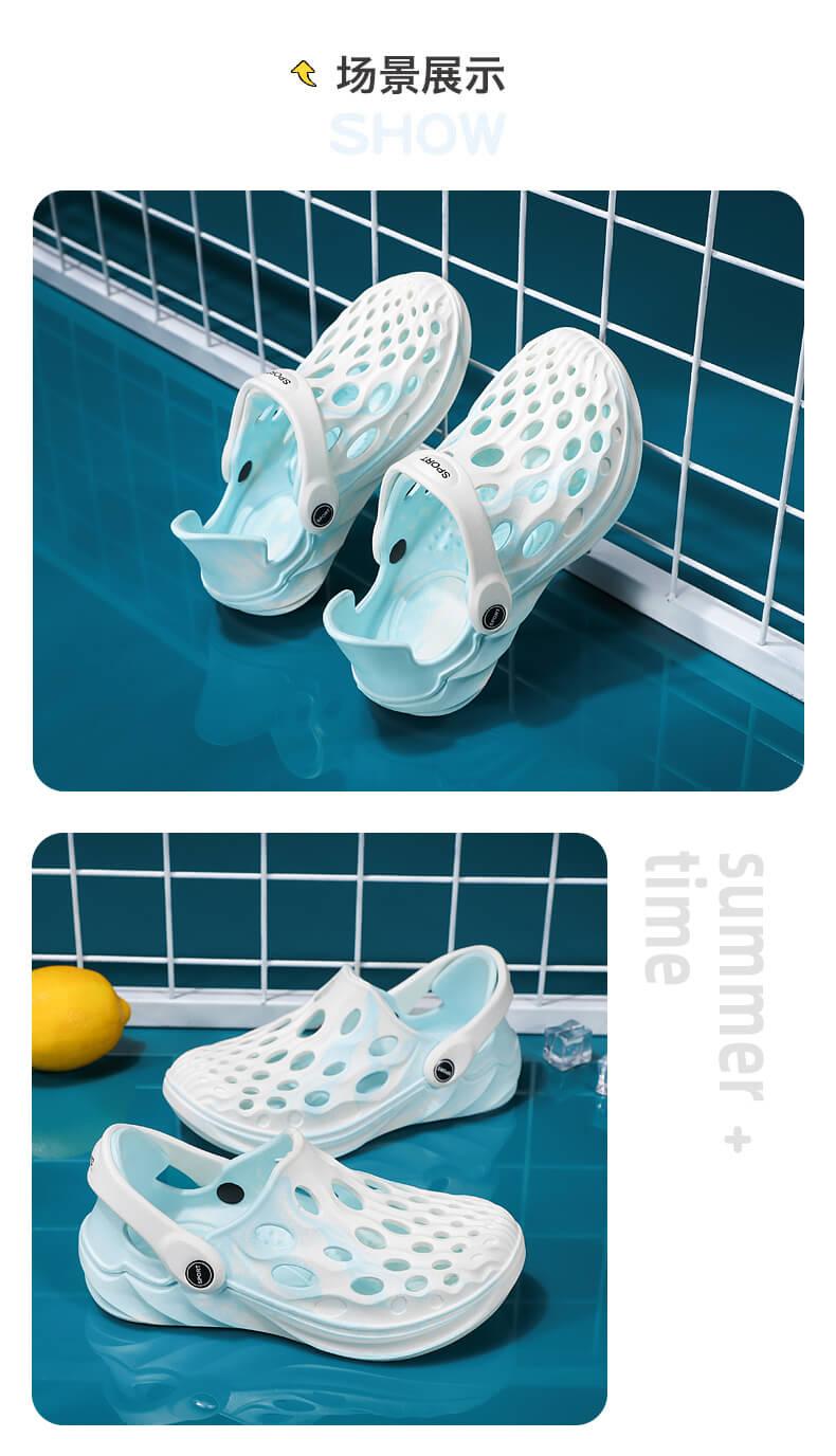 Customized Light Weight Hard-wearing Fashion Comfortable Flat Hole Clogs Casual Slipper