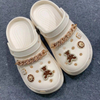 Designer Pearl Flowers Jewelry Shoe Charms Rhinestone Chain Garden Sandal Clog