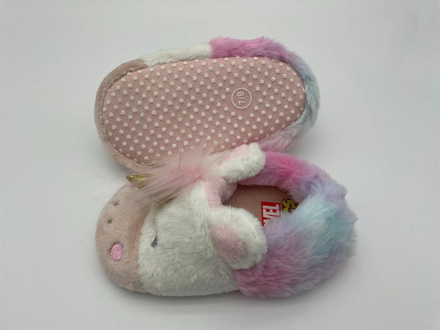 OEM Fluffy Unicorn Animal Shape Prewalkers Interior Warm Plush Slipper