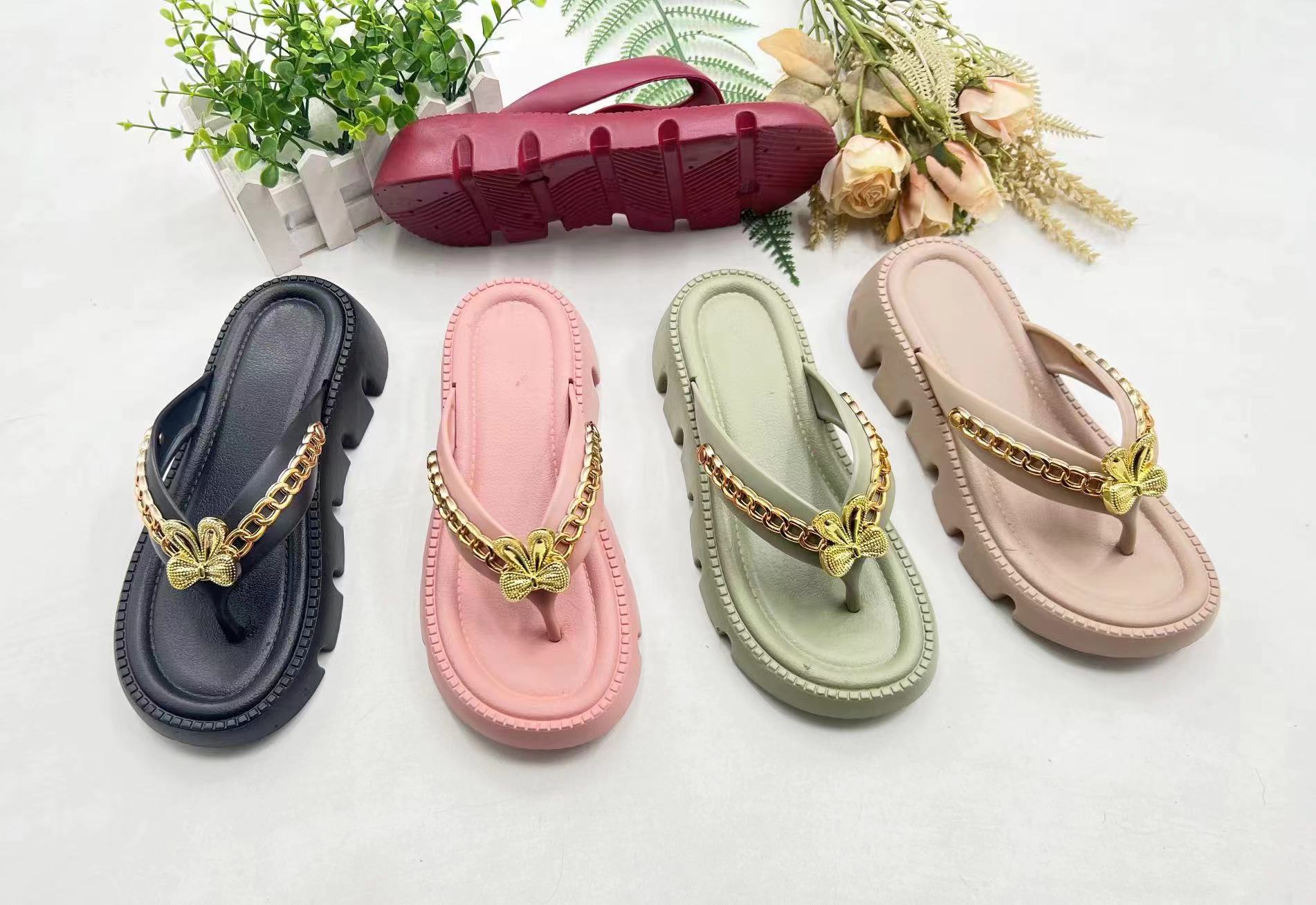Home Summer Slippers EVA Outdoor Beach Flip Flop for Women 