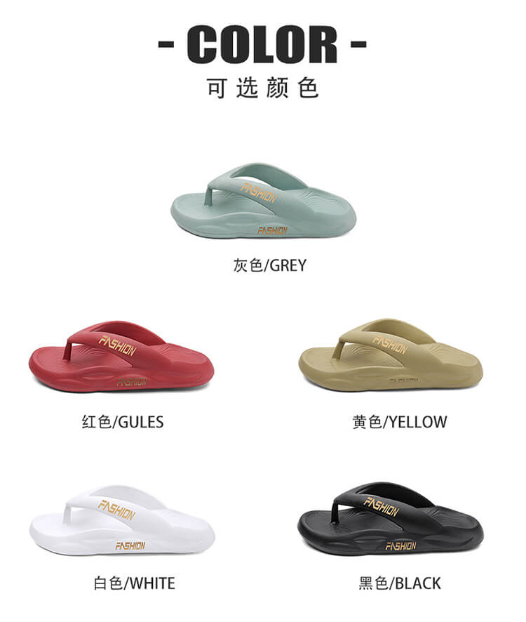 Women's Summer EVA Lightweight Beach Slide Women Indoor Flip-Flops Pure Color Slippers
