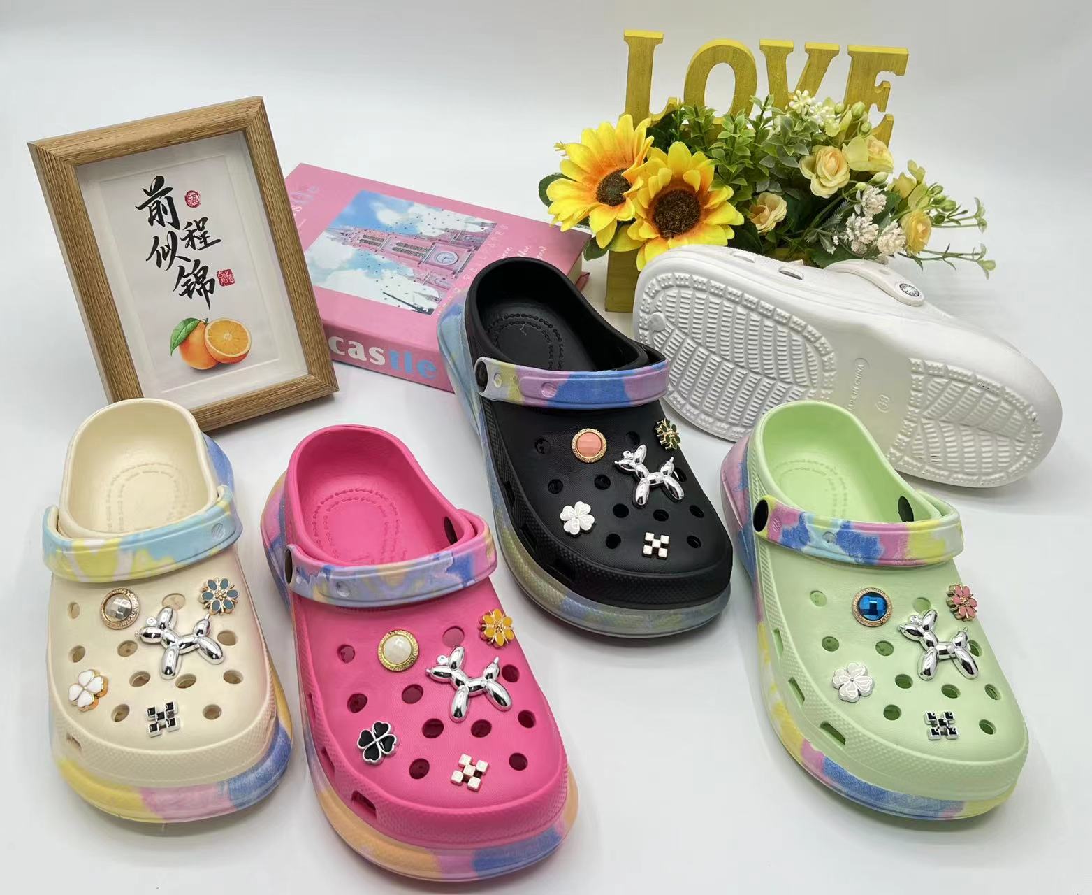 Customized Sandals Shoes Colorful Hole Shoes Men EVA Garden Clogs
