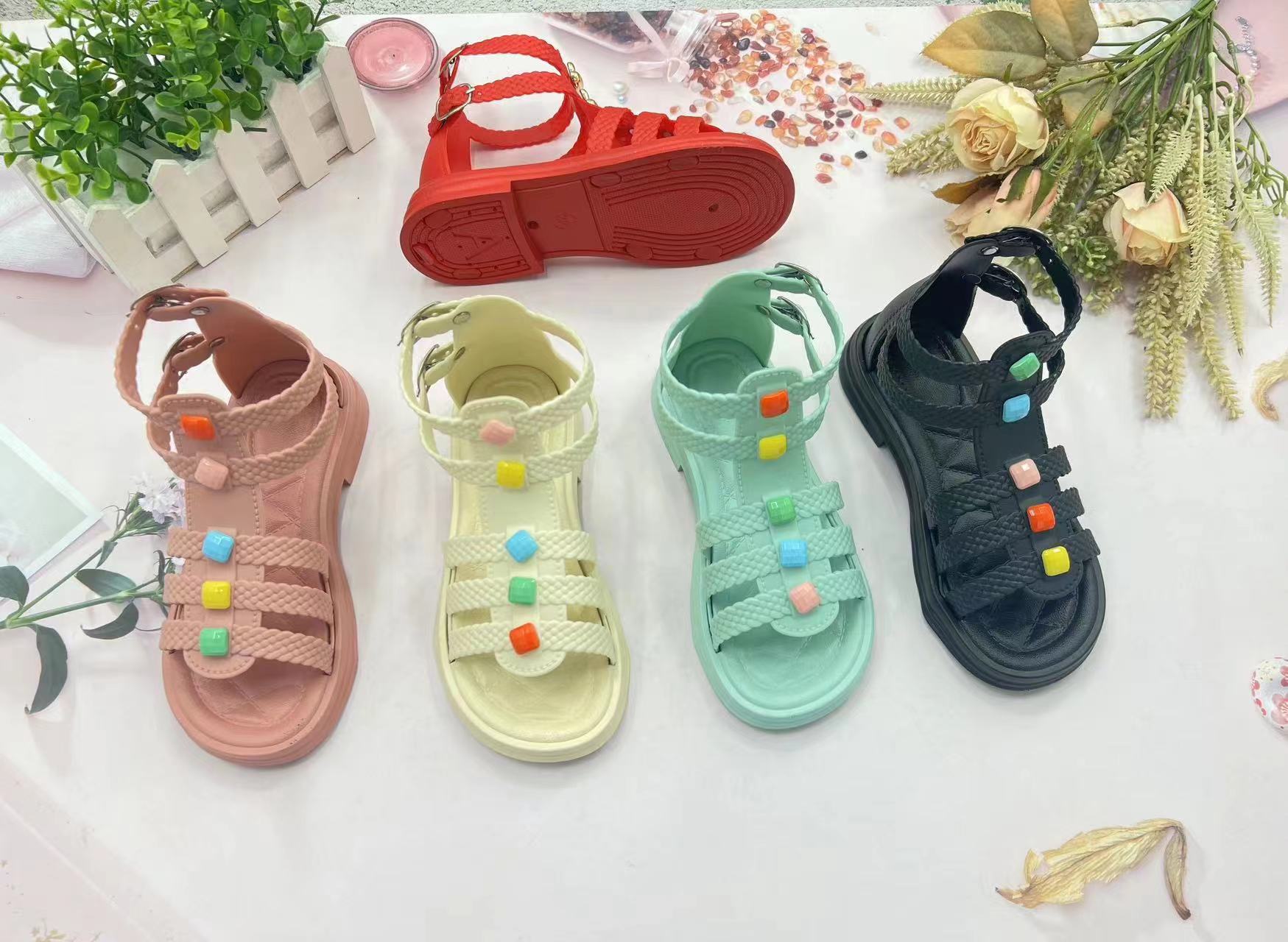 Summer Girl Beach Sandals Baby Toddler Casual Shoe Kids Pvc Princess Sandals 