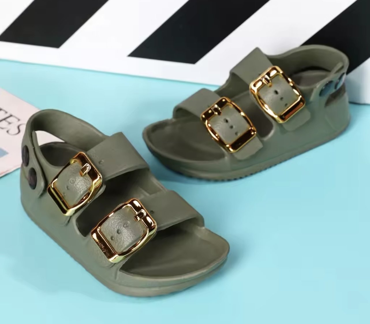 OEM Durable Double Buckle Eva Beach Outdoor Sandals For Kids