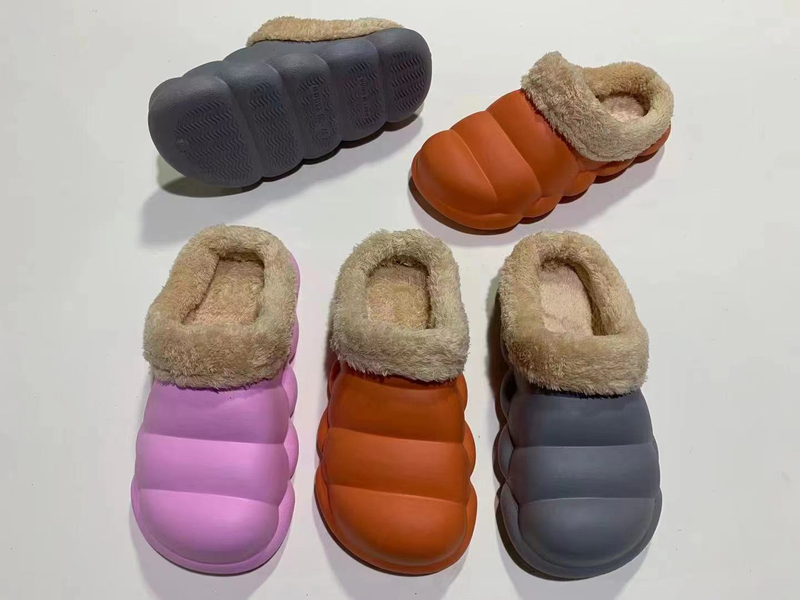 OEM Women Slipper EVA Indoor Home Furry Keep Warm Winter Slippers 