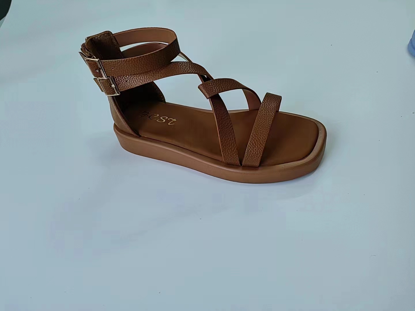 Woman Flat Sandals Peep Toes Casual PU Flats Fashion Sandals