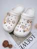 Designer Pearl Flowers Jewelry Shoe Charms Rhinestone Chain Garden Sandal Clog