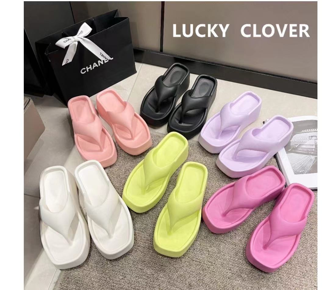 Customized High Heel Women Outdoor Slippers Eva Sandals Flip Flops