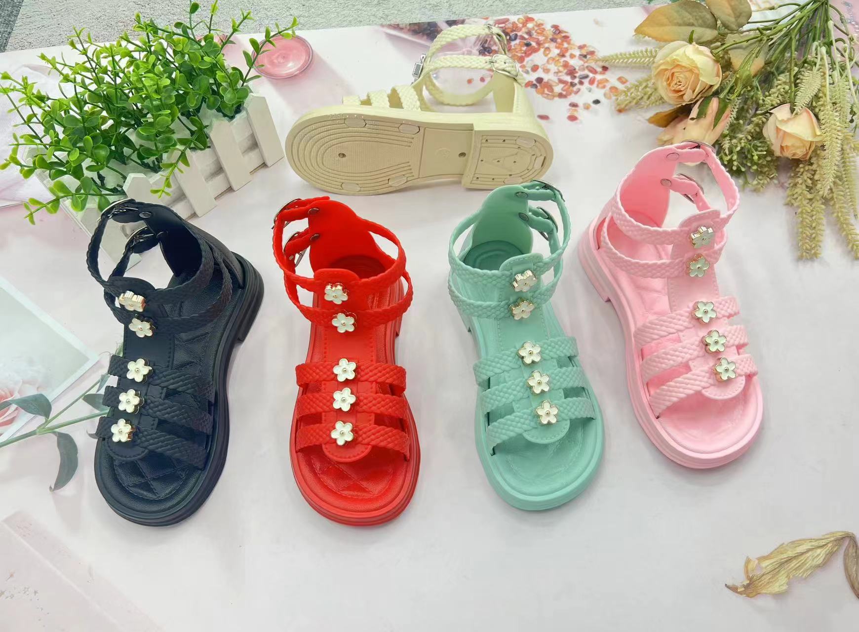 Summer Girl Beach Sandals Baby Toddler Casual Shoe Kids Pvc Princess Sandals 
