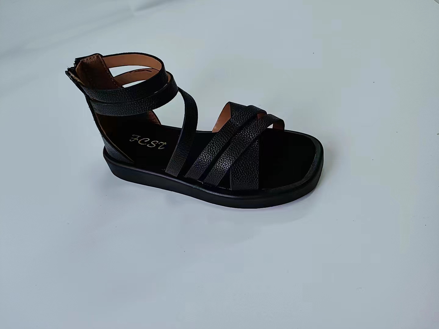 Woman Flat Sandals Peep Toes Casual PU Flats Fashion Sandals