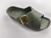 Custom Logo Casual Footwear Surface Webbing Black Men Slides EVA Slippers Sandals
