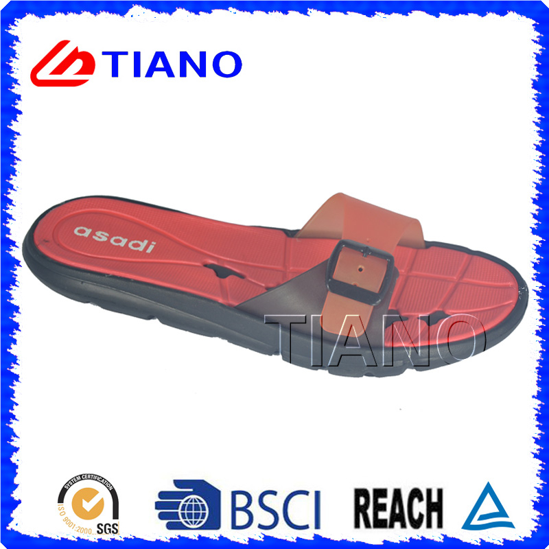 PVC Upper EVA Sole Beach Slipper for Lady (TNK20045-1)