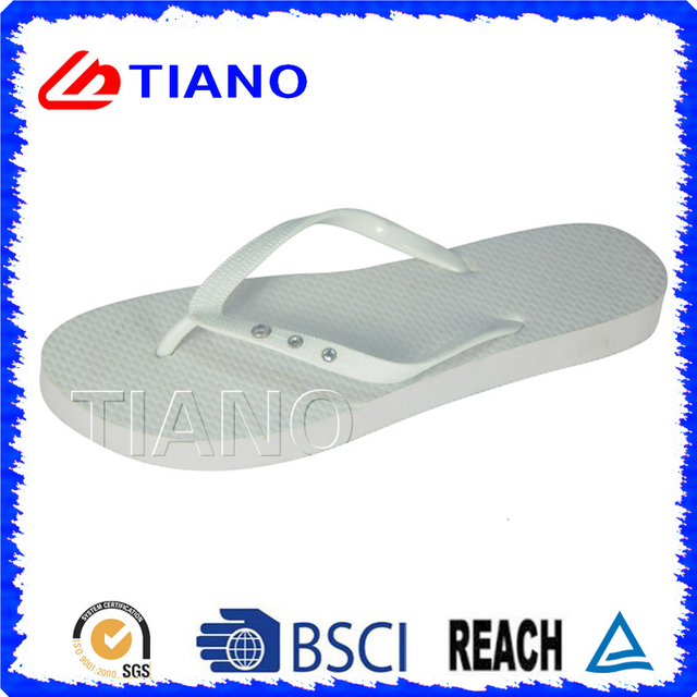 Summer Outdoor Beach Slipper with Diamond for Lady (TNK10005-1)