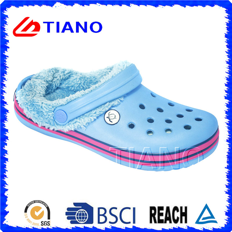 Winter Warm Garden EVA Clogs with Fur for Lady (TNK40006)