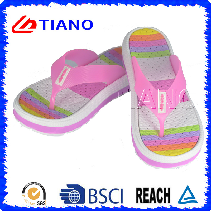 Colorful Casual Summer Outdoor Beach Slipper for Lady (TNK20043-1)