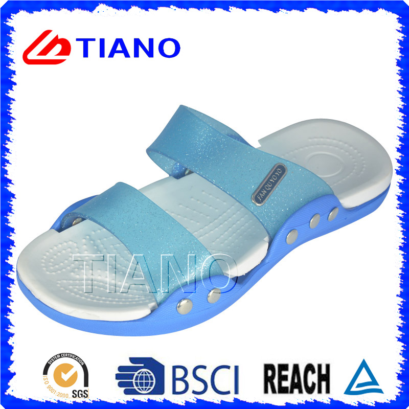 Casual Summer PVC Upper EVA Sole Beach Slipper for Lady (TNK20047-1)