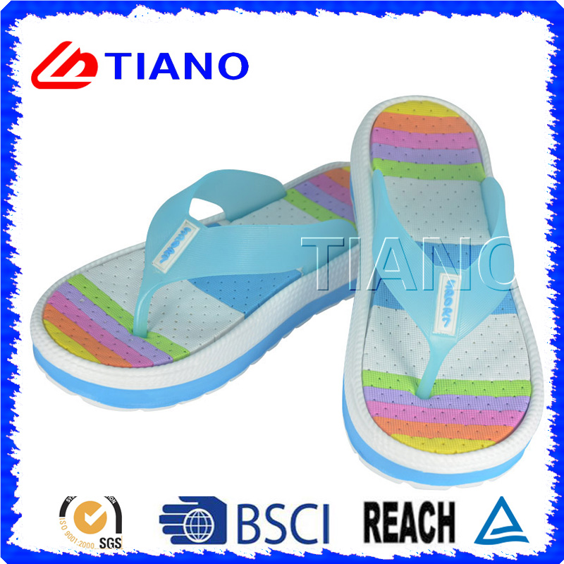 Colorful Casual Summer Outdoor Beach Slipper for Lady (TNK20043-1)