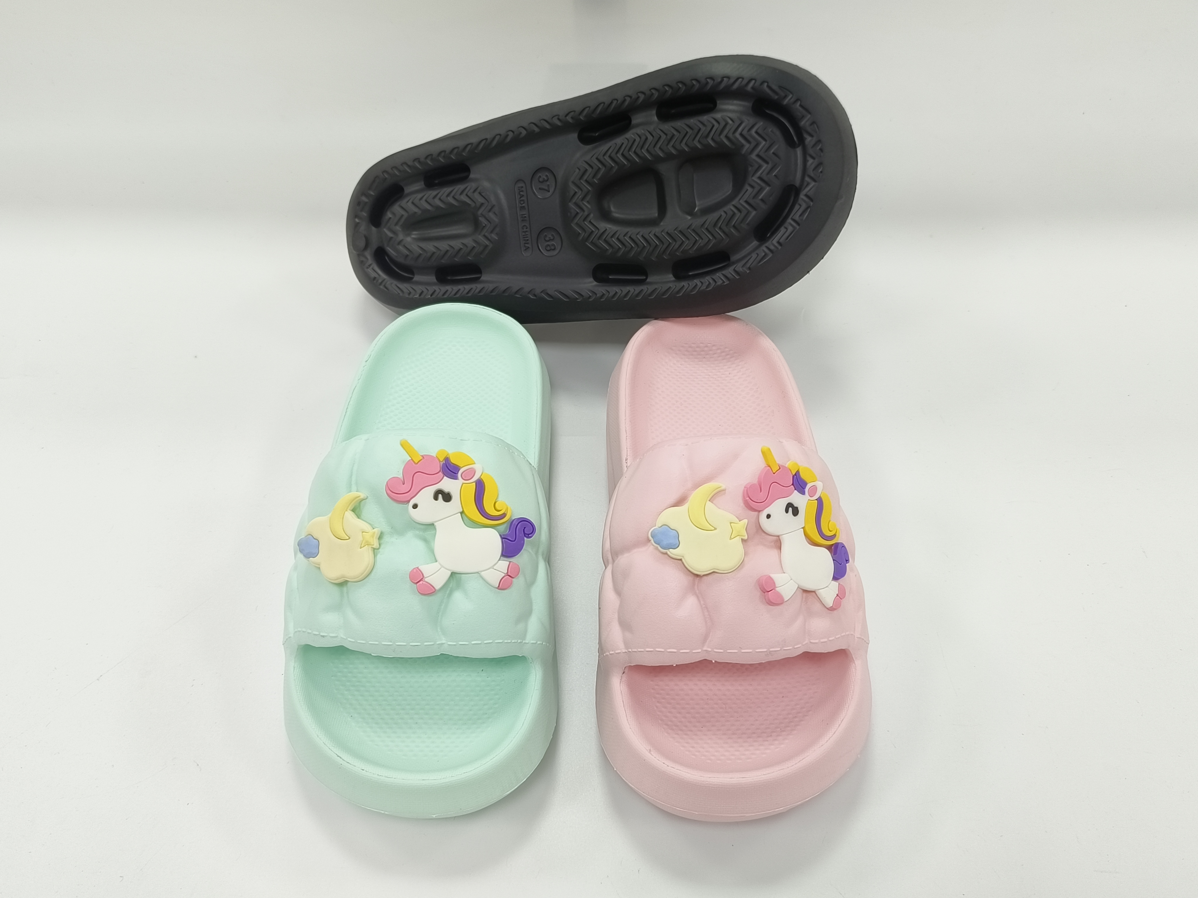 Customized EVA Satin Patterned Slippers Light Weight Waterproof Women Slipper