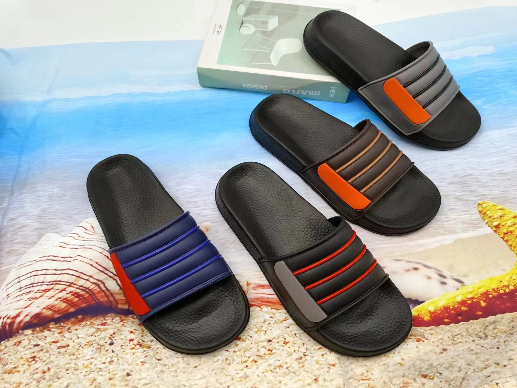 Customized Lightweight Men Slide PVC Casual Shoes Sandal Slippers 