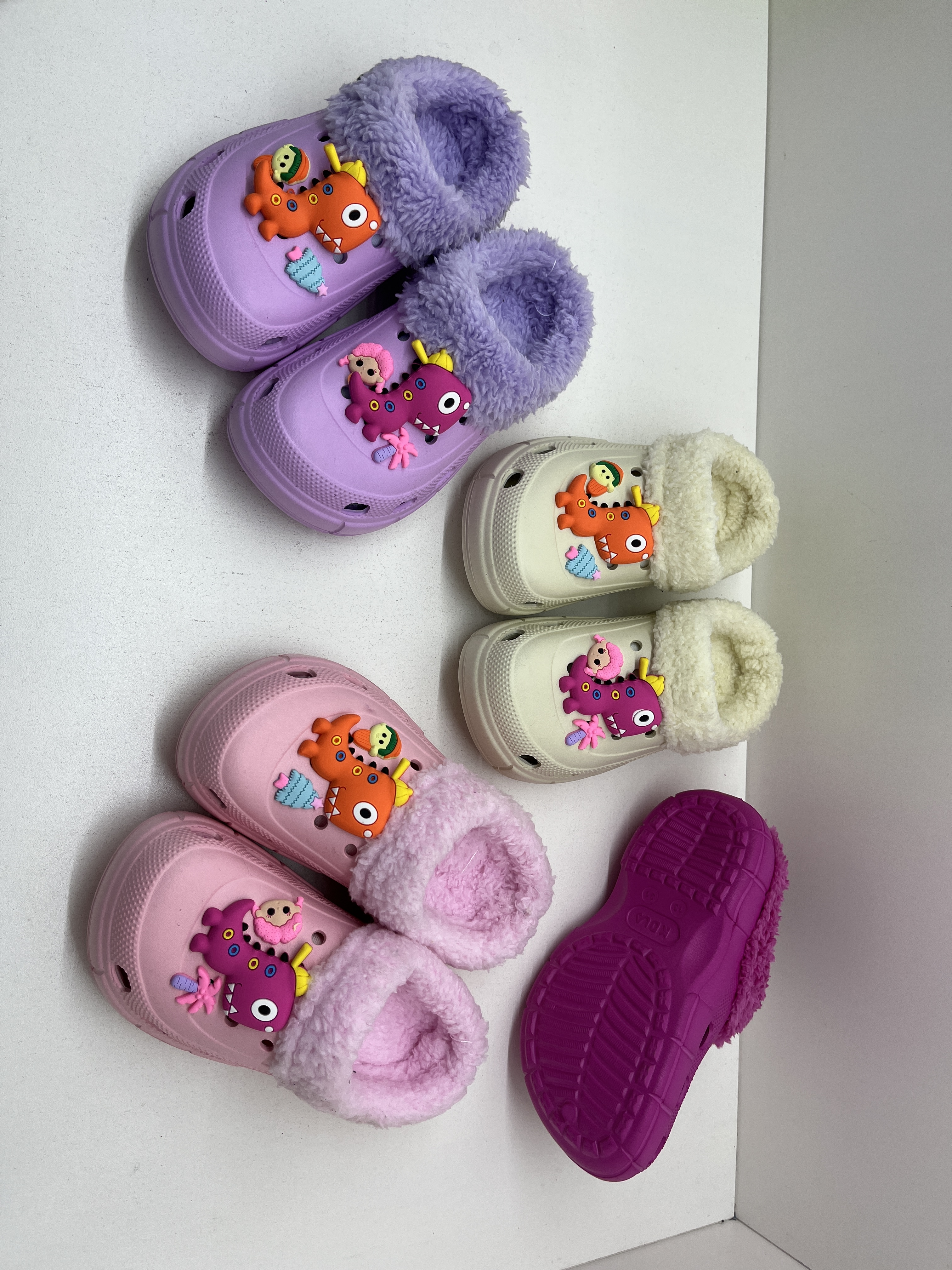 Classic Winter Clogs Outdoor PVC Garden Mule Clogs For Women with Fur