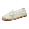OEM&ODM Summer Espadrilles Lace Hollow Fisherman Shoes Female Flat Bottom Lazy Casual Women's Shoes