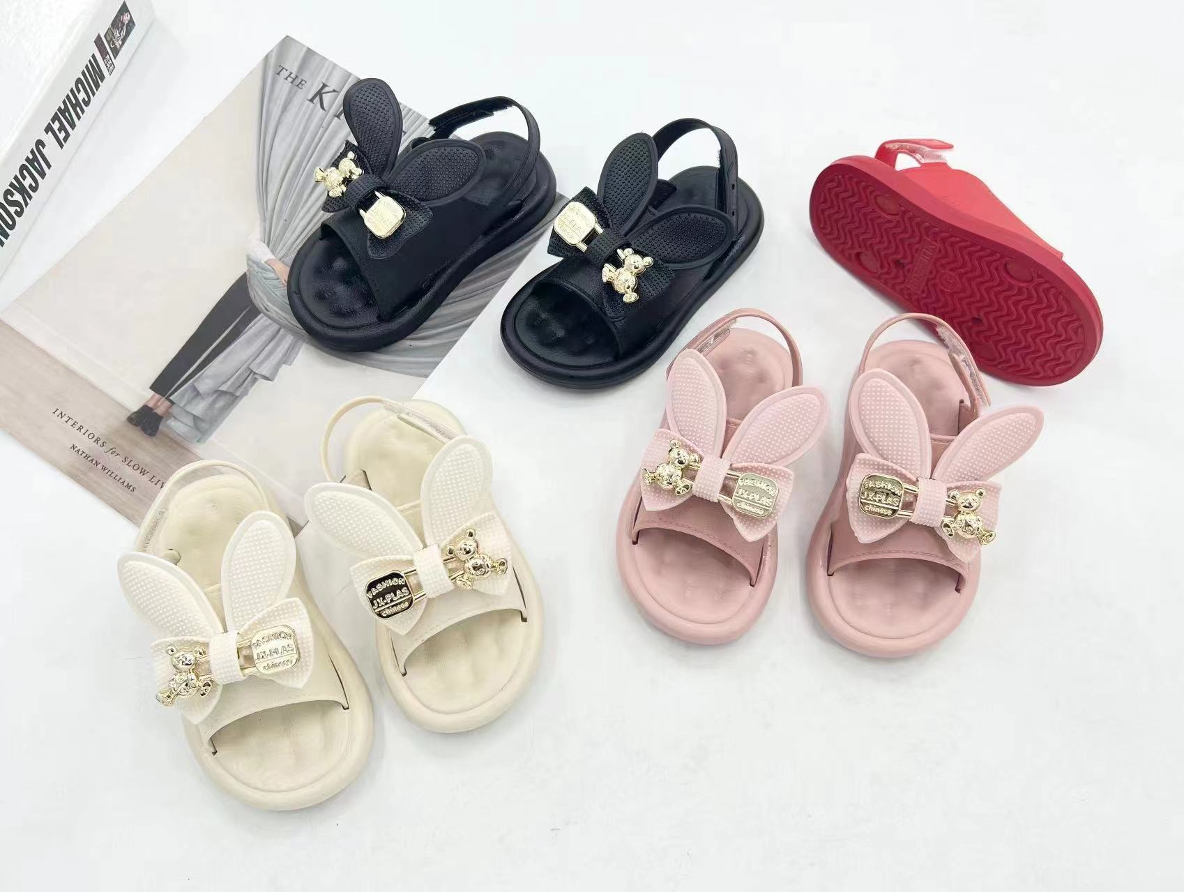 Summer New Girl Soft Soled Princess Sweet Baby Shoes Cartoon Decoration Children Beach Sandals for Kids