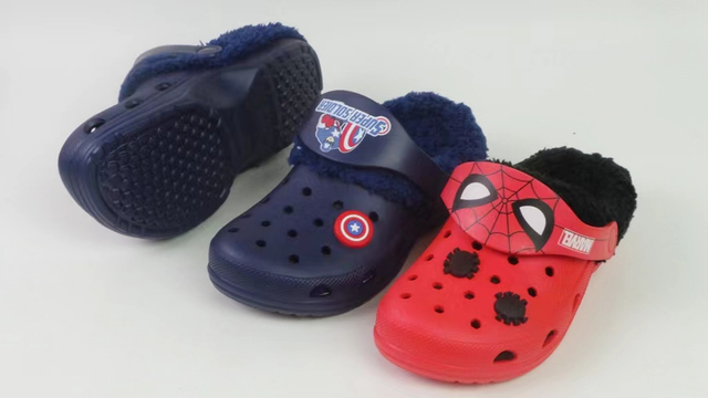 Winter Thick Soled Clogs Shoes Plush Kid Fashion Shoes EVA Clogs