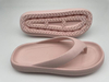 Non-slip thick bottom EVA high elastic rubber plastic beach slippers women's solid color flip flops