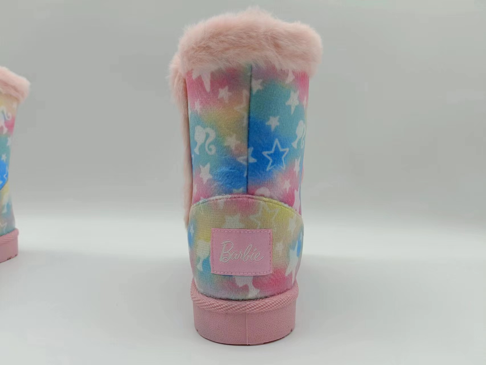Winter Fashion Thickened Kids Cotton Shoes Cartoon Barbie Girl warm Snow Boots