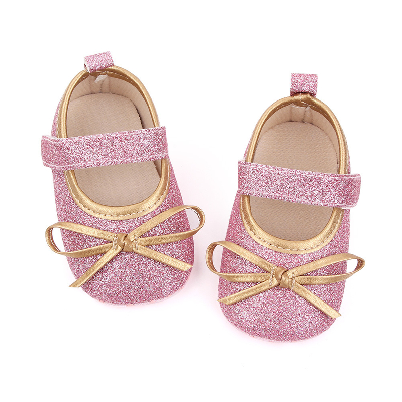 Customized Spring And Autumn Baby Girls Sequins Princess Shoes Outdoor Walking Shoes
