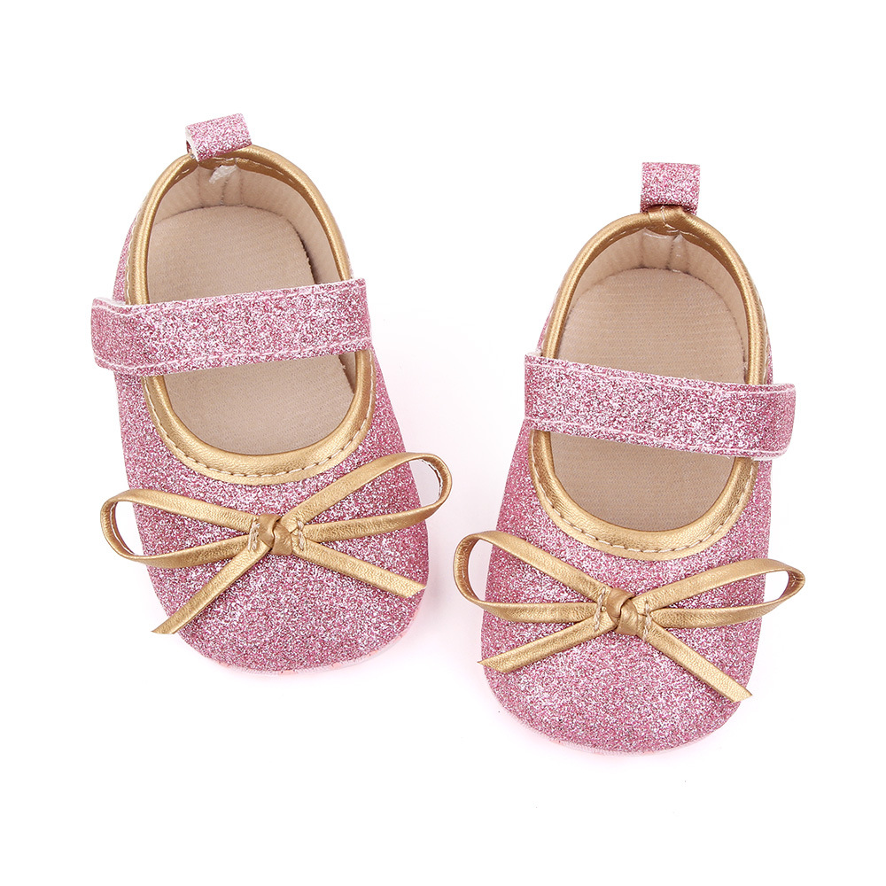 Glitter Infant Princess Fancy Girl Baby Fashion Summer Shoes With Bow