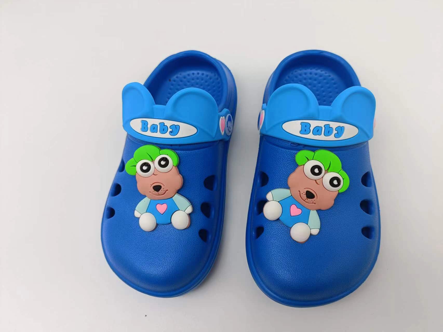 Summer Beach Cartoon Hole Shoes Toddler Anti-Slippery Soft Sole EVA Clogs For Kids 