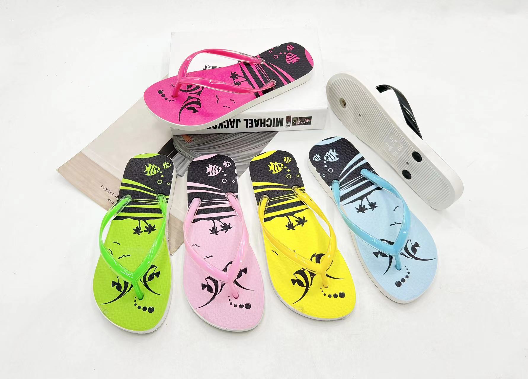 Lady Slippers Beach Flip Flop Digital Print High Quality Slippers Sandals Women Flip Flop
