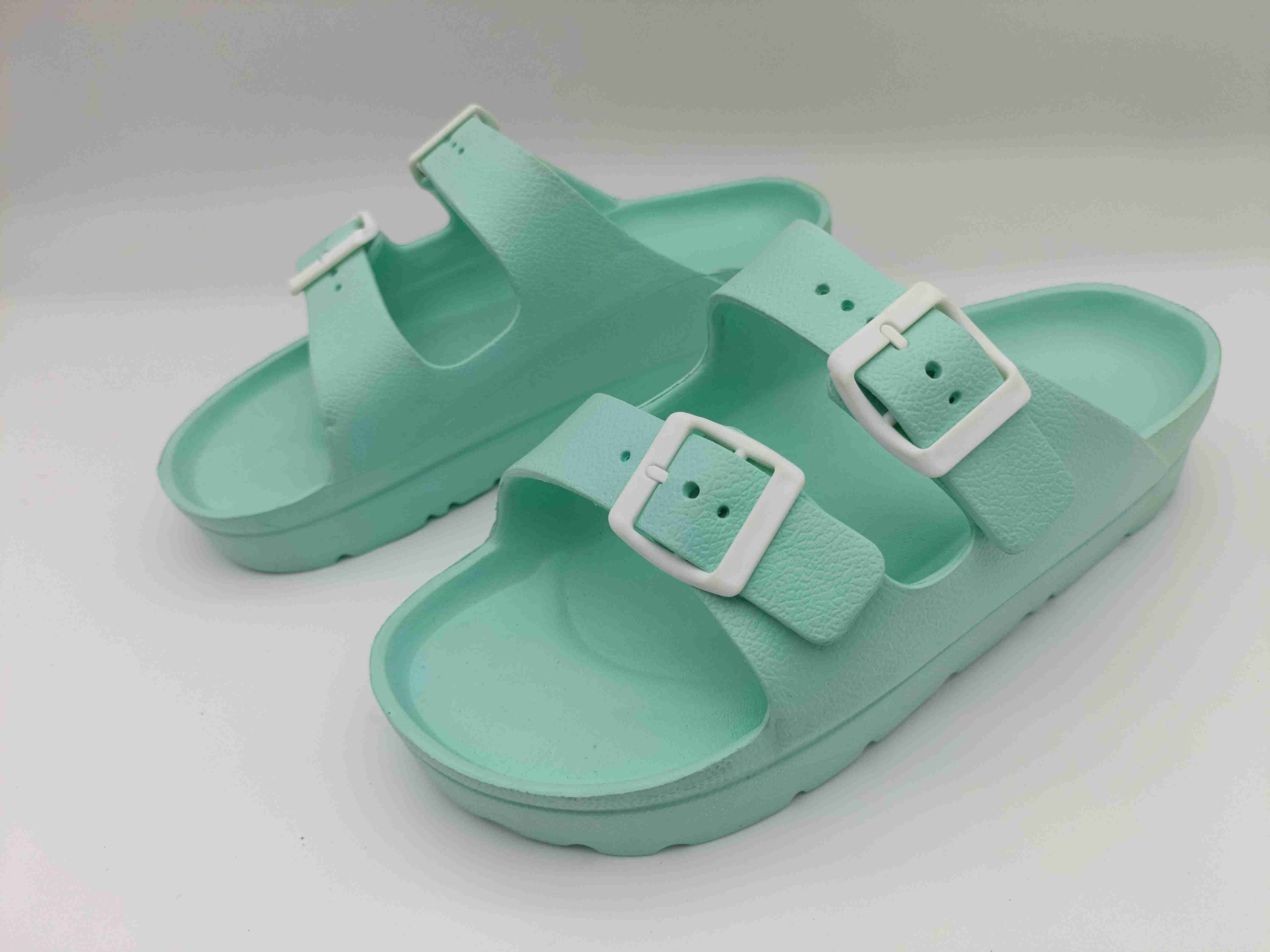 New Straps Open Toe Women Slippers EVA Wedge Buckle Slides Sandal Shoe