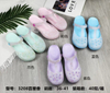 Customized Female Hole Shoes Flat Beach Sandals Women Printing Fashion Jelly Sandals