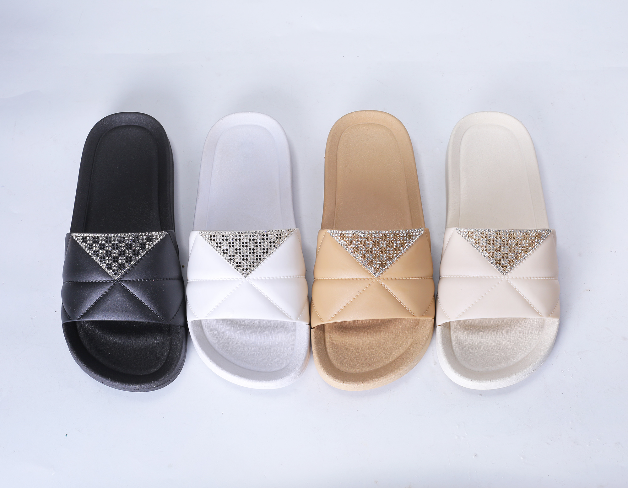  OEM Ladies Fashion Casual PVC Flat Slippers for Women