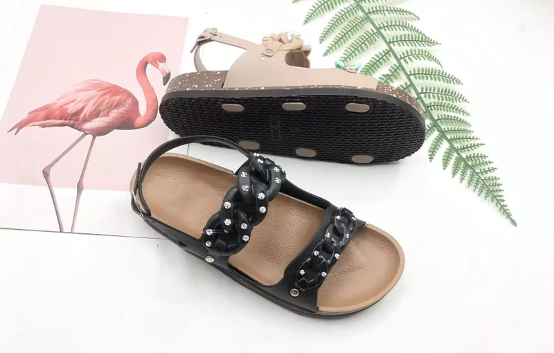  Fashion Design Delicate Decoration Lady′s PVC Sandals(TNDL50013)